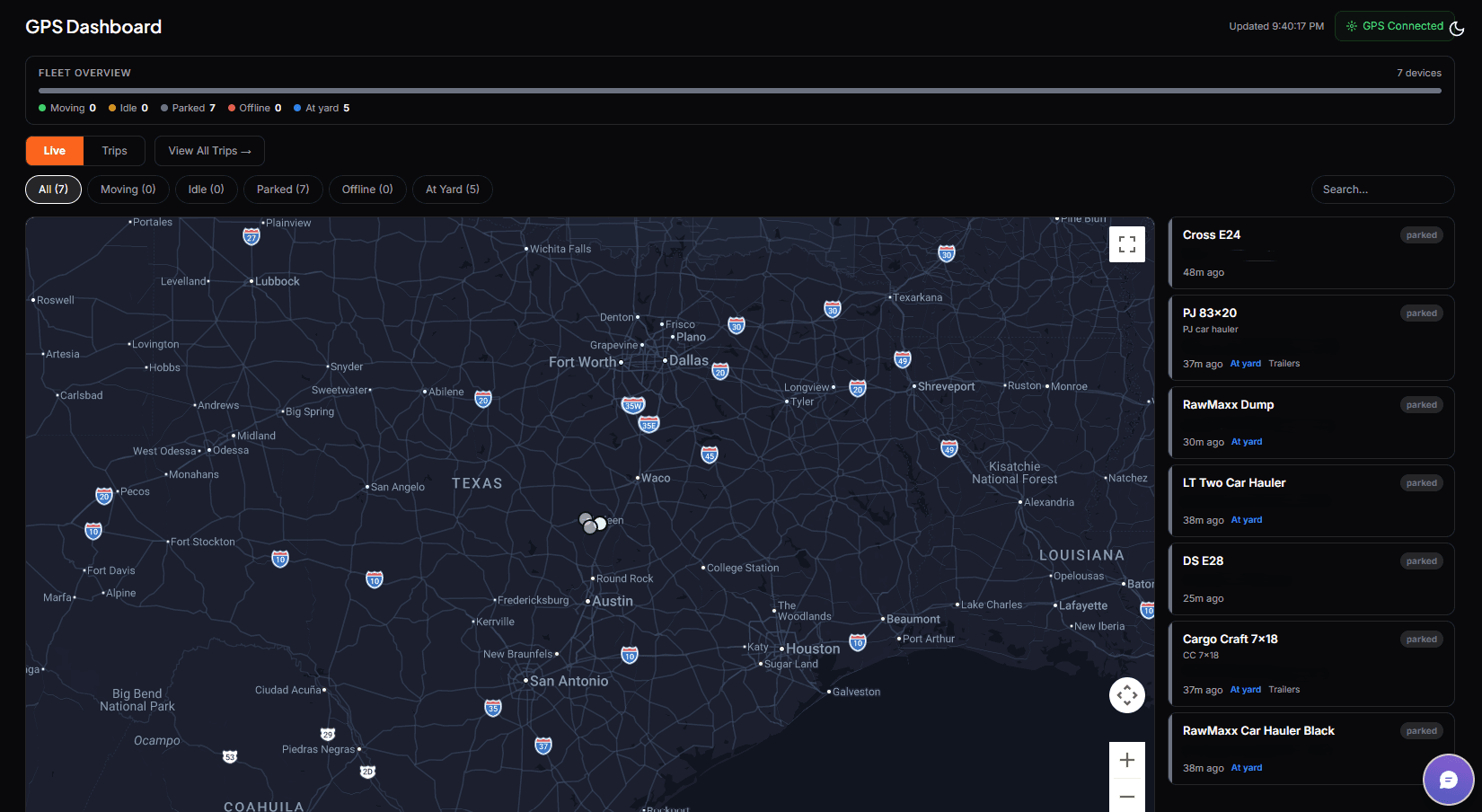 GPS Tracking — RentLogic screenshot
